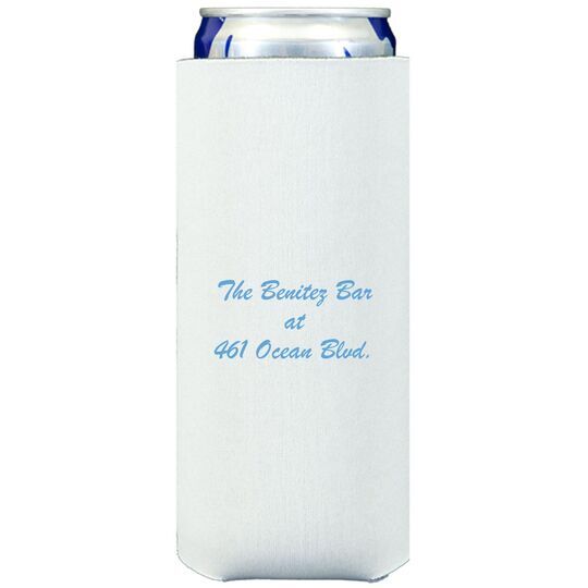 Any Text You Want Collapsible Slim Koozies